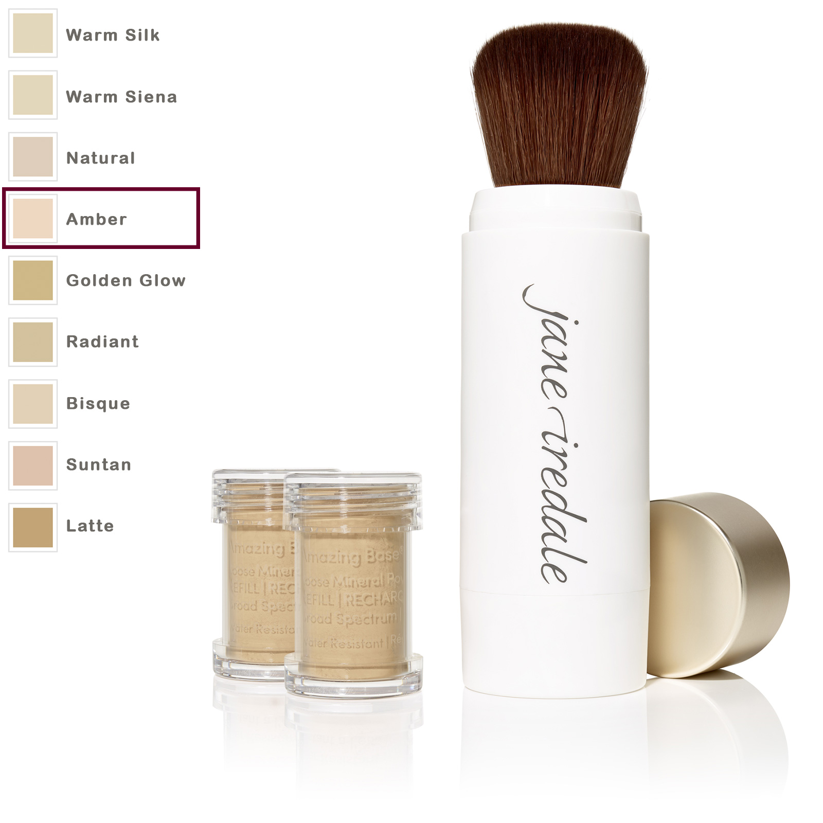 JANE IREDALE AmazingBase Refillable Brush SPF 20/15 (2 Refills)