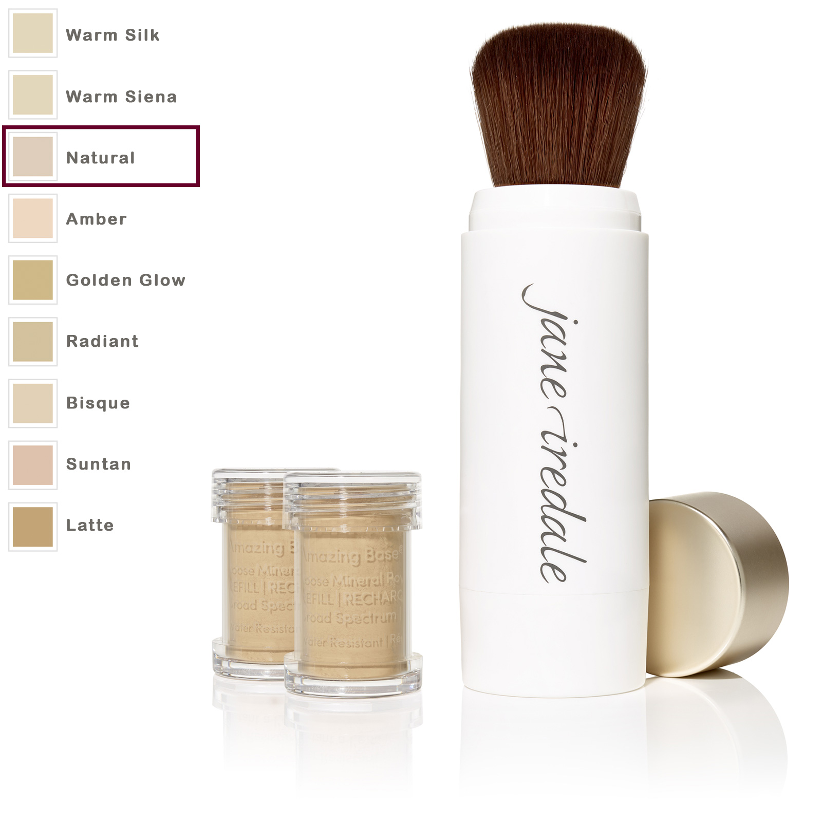 JANE IREDALE AmazingBase Refillable Brush SPF 20/15 (2 Refills)