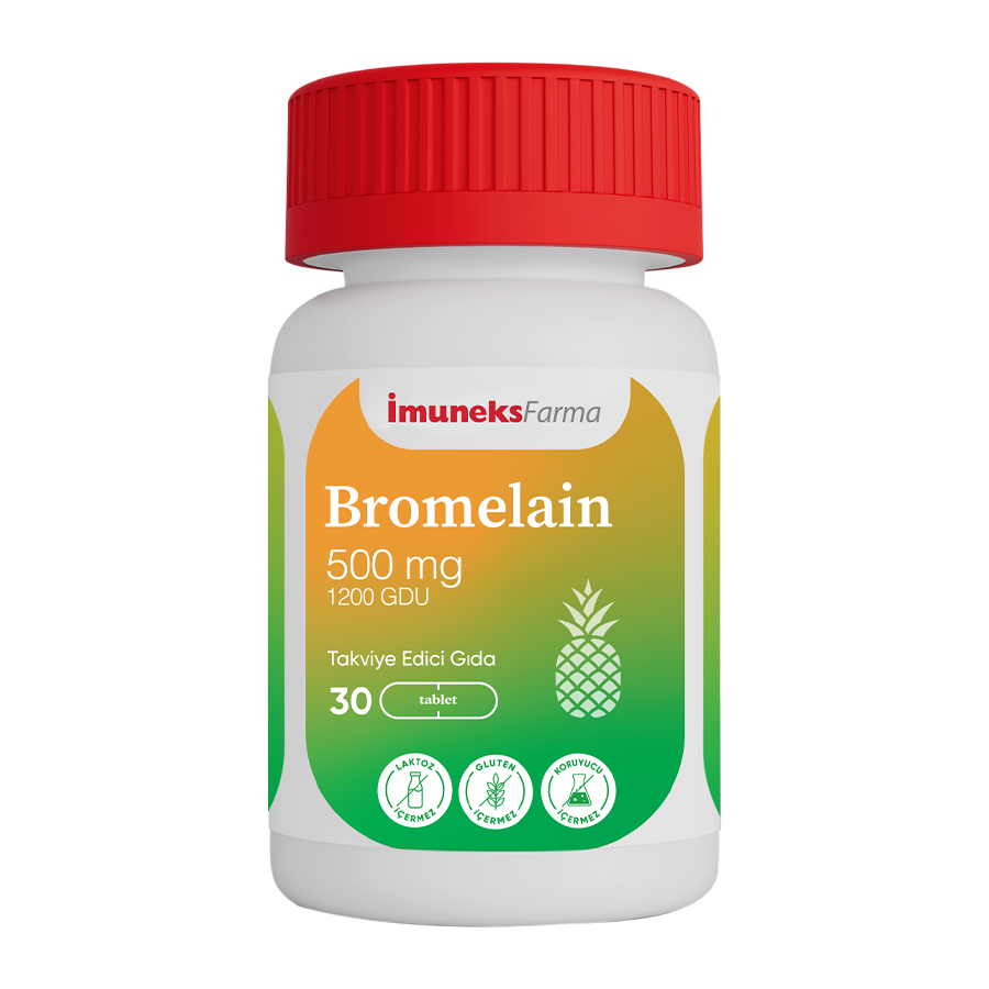 IMUNEKS Bromelain 500mg Takviye Edici Gıda (30 Tablet)