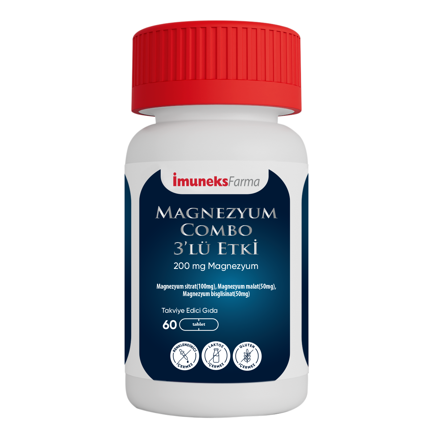 IMUNEKS Magnezyum Combo 3'lü Etki (60 Tablet)